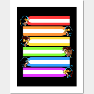 LGBTQIA+ Slim Rainbow Posters and Art